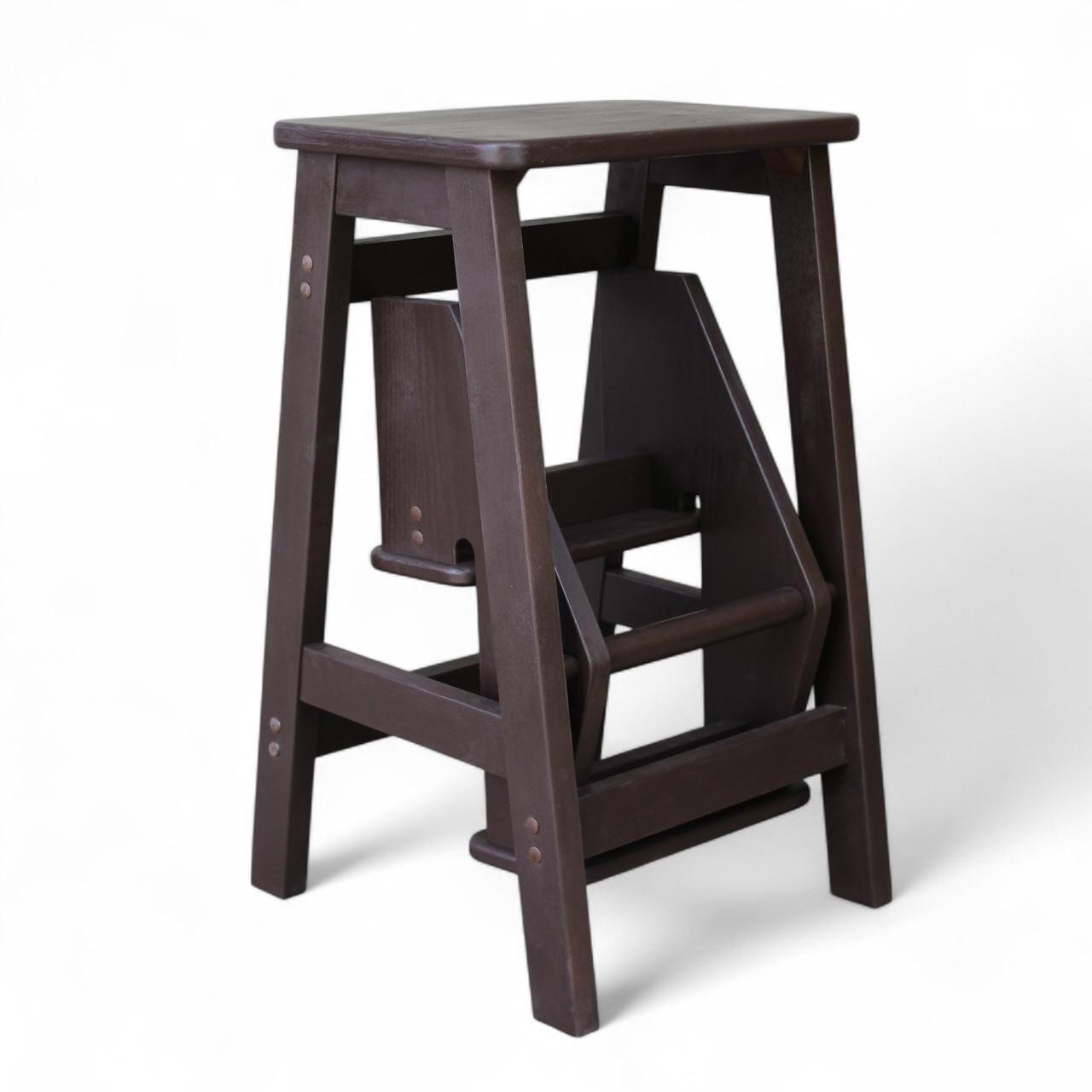 Табурет-лестница деревянный Студія Дерева Вільха Ретро бытовой 3 ступеньки Шоколад (31002903) - фото 4 Табурет-лестница деревянный Студія Дерева Вільха Ретро бытовой 3 ступеньки Шоколад (31002903) - фото 4