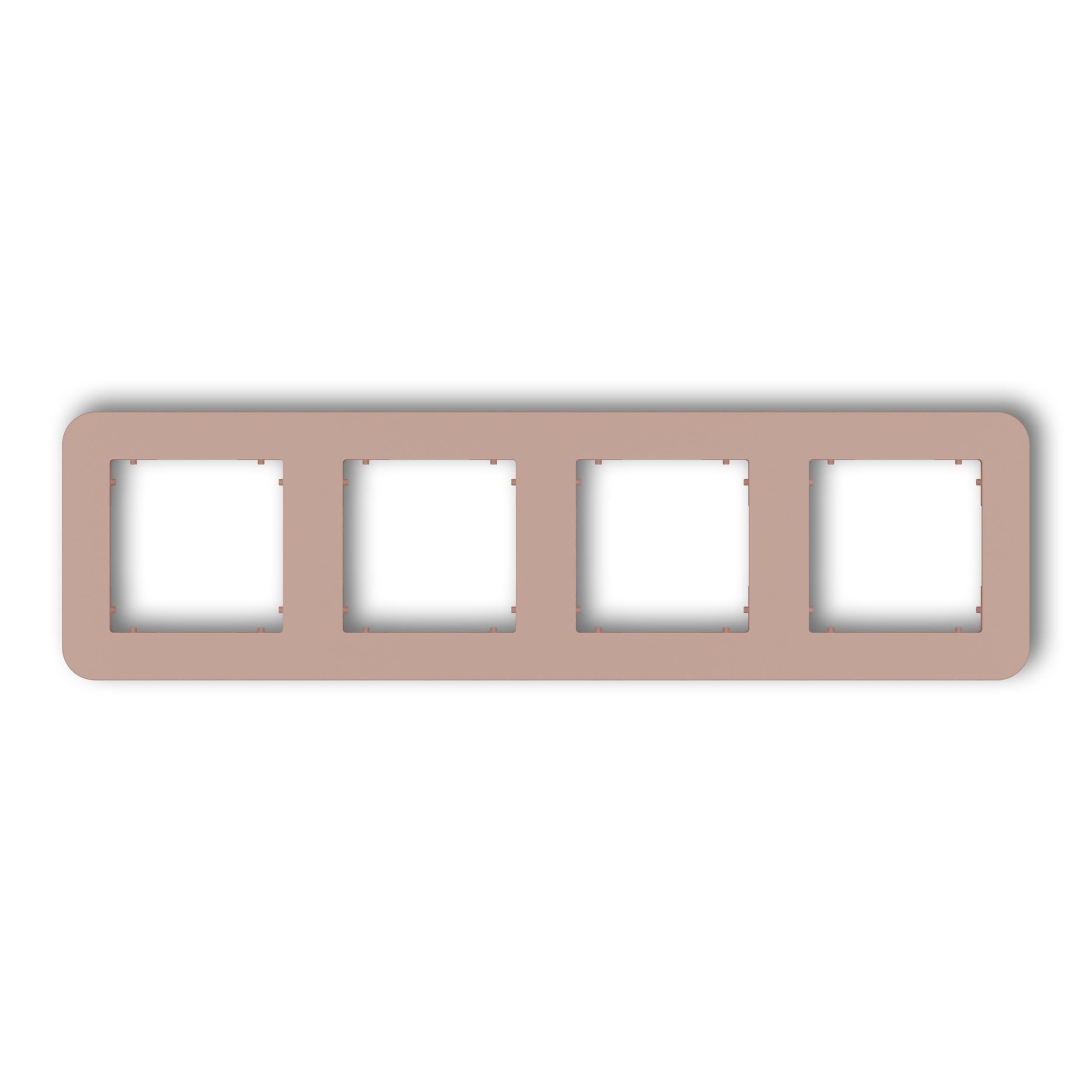 Рамка четверная универсальная закругленная Karlik Mini Лососевый (62MRTZ-4)