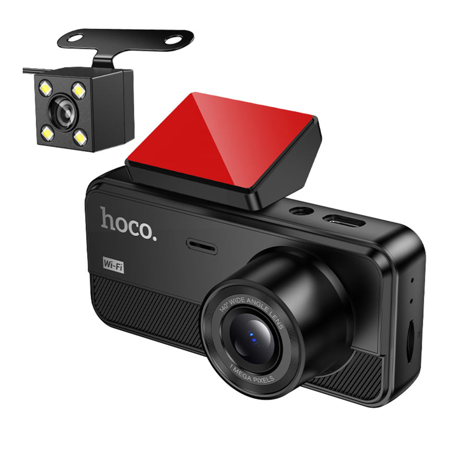 Видеорегистратор Hoco DV15 2-inch 720P/Wi-Fi App/3 камеры (ЦУ-00048362) - фото 2 Видеорегистратор Hoco DV15 2-inch 720P/Wi-Fi App/3 камеры (ЦУ-00048362) - фото 2