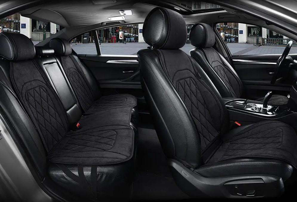 Накидки з алькантари на сидіння авто Elegant Parma EL 700 716 з перфорацією Чорний (2518247015)