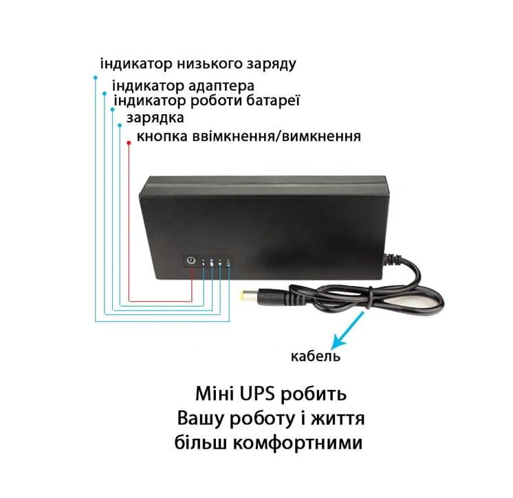 Источник бесперебойного питания VOLTRONIC для роутера/терминала ONU PS 12V 3A 29,6Wh (66697) - фото 3 Источник бесперебойного питания VOLTRONIC для роутера/терминала ONU PS 12V 3A 29,6Wh (66697) - фото 3