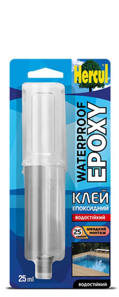 Клей HERCUL WATERPROOF EPOXY в шприце 25 мл (НЕ300)