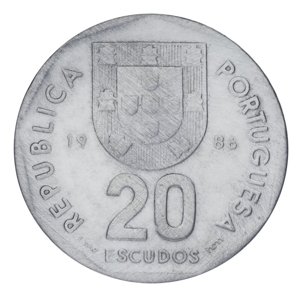 Коллекционная монета Португалия 20 ескудо 1986 AU-UNC (М24880)