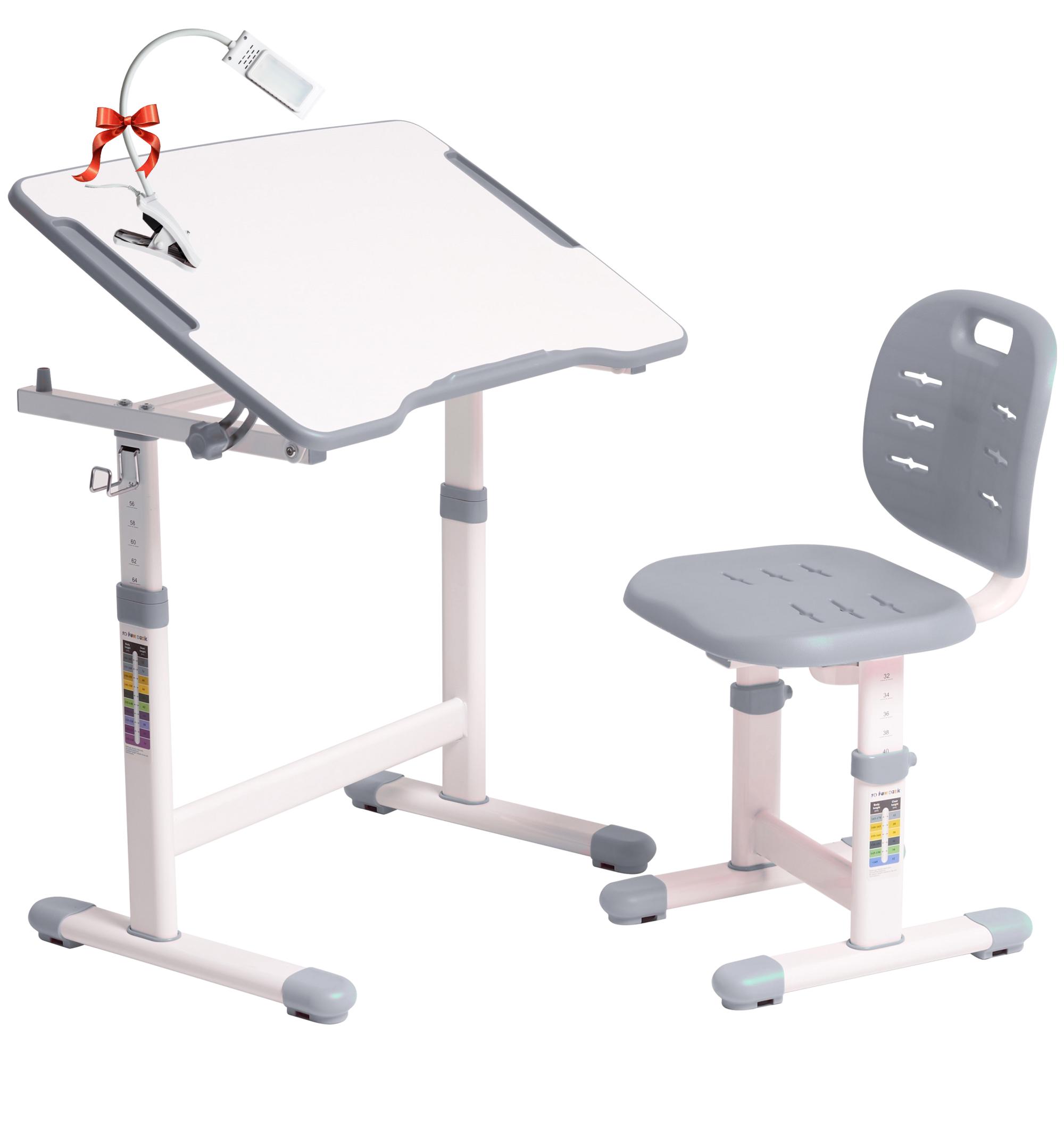 Набір шкільна парта і стілець з регулюванням висоти Fundesk Omino Grey Сірий - фото 11 Набір шкільна парта і стілець з регулюванням висоти Fundesk Omino Grey Сірий - фото 11