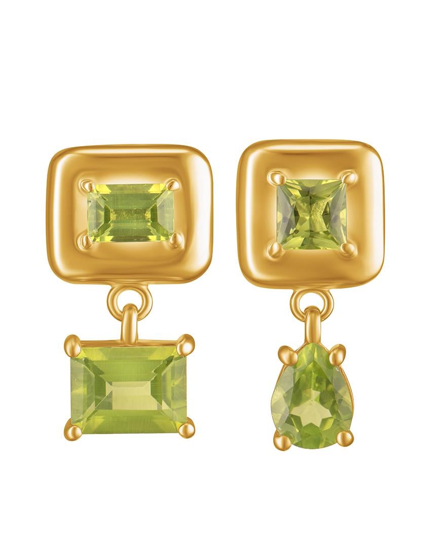 Сережки Splash Green жіночі RIMMART JEWELRY золоті One size