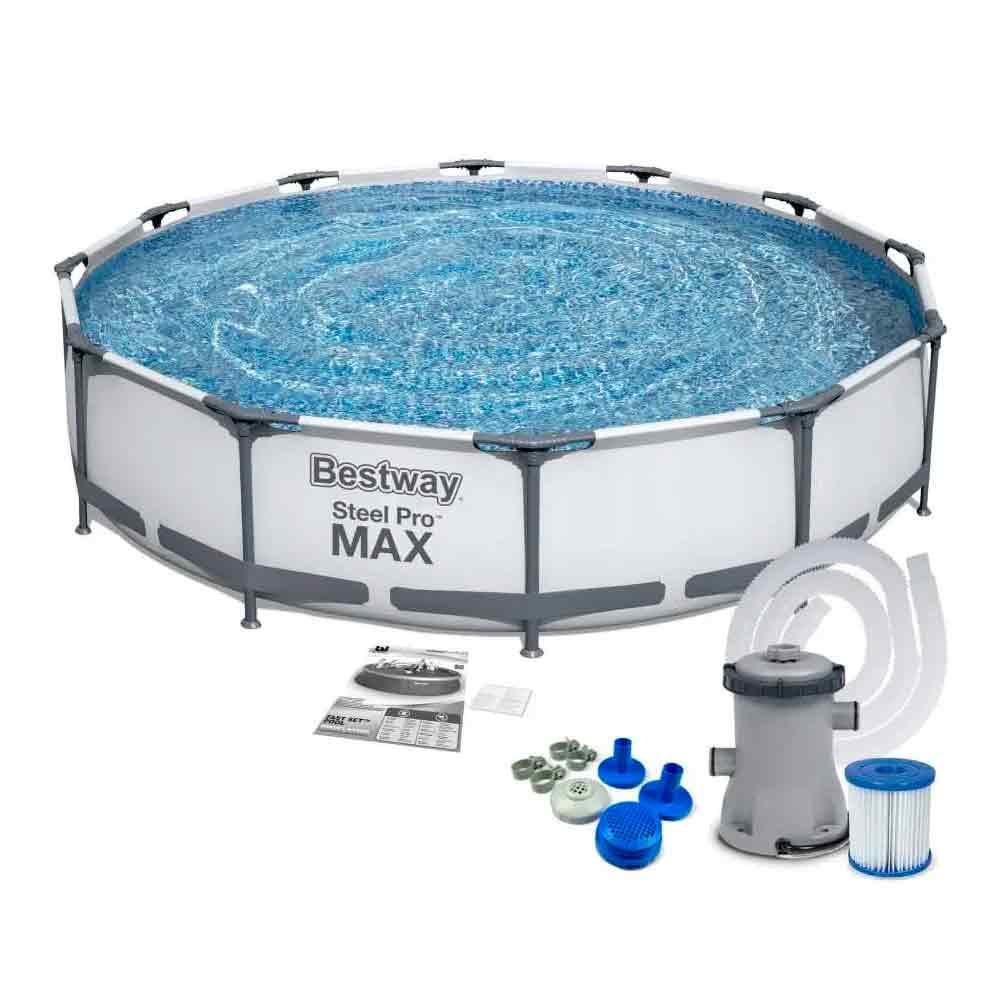 Бассейн каркасный круглый Bestway 56416 и насос фильтр 366x76 см (34953319) Бассейн каркасный круглый Bestway 56416 и насос фильтр 366x76 см (34953319)
