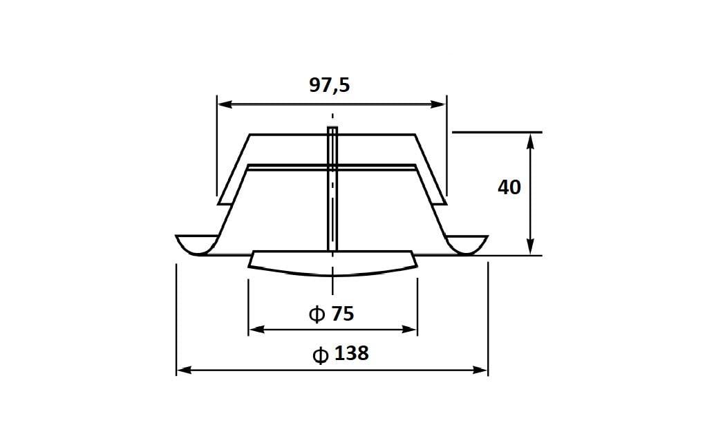 Анемостат витяжний металевий з хомутом (EV100) - фото 6 Анемостат витяжний металевий з хомутом (EV100) - фото 6