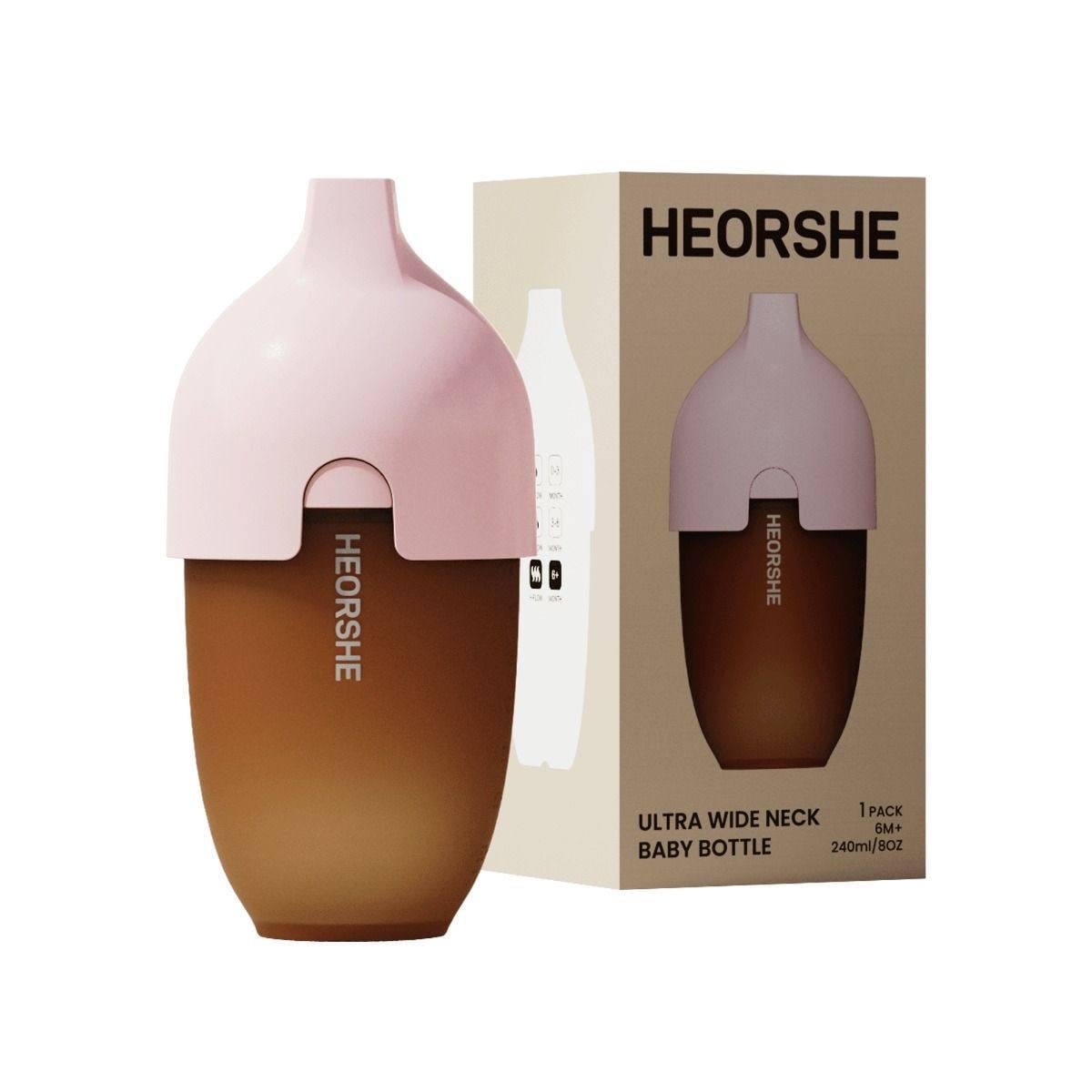 Пляшечка для годування HEORSHE 240 мл Рожевий