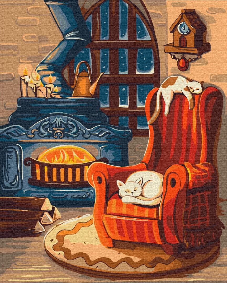 Картина по номерам Brushme Премиум Затишна зима 40x50 см (PBS53407)