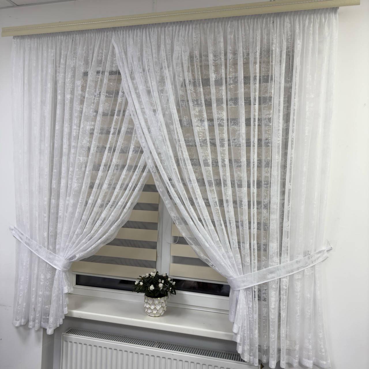 Шторки на кухню 400х170 см Белый (1001к) - фото 8 Шторки на кухню 400х170 см Белый (1001к) - фото 8