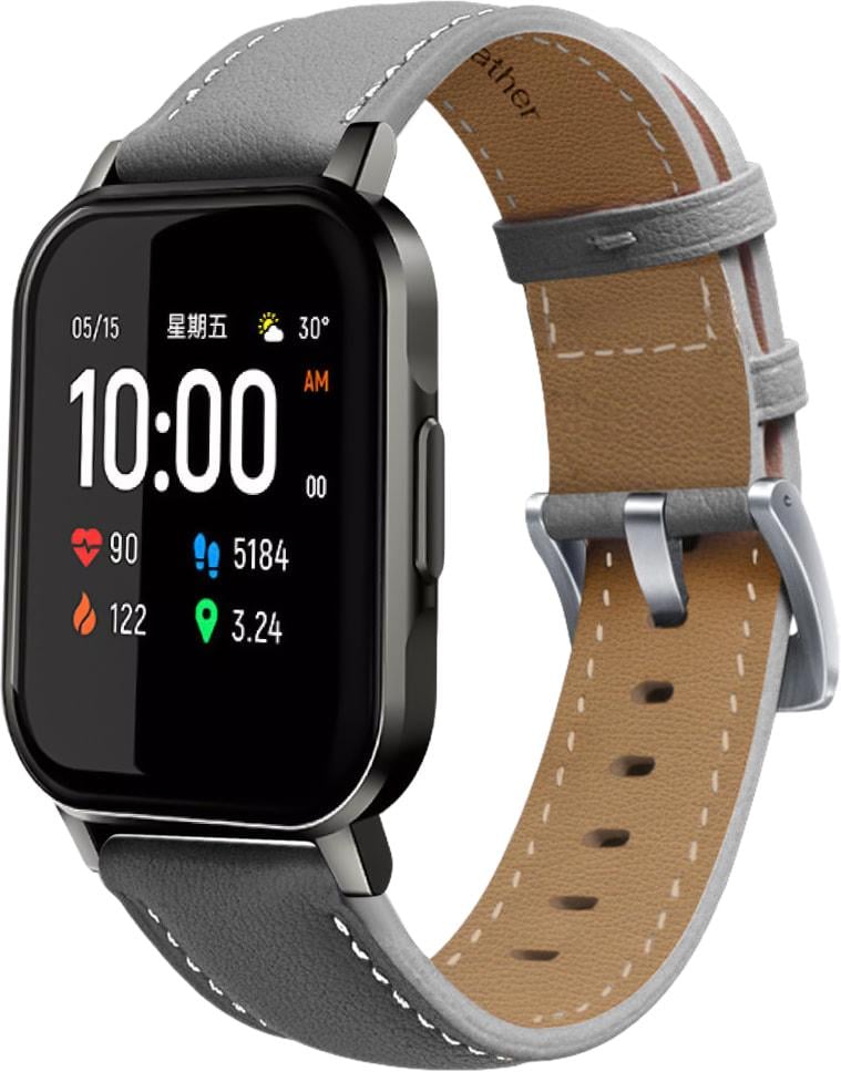 Ремешок кожаный Folsa для Haylou Smart Watch 2 LS02 Grey (31533-33)