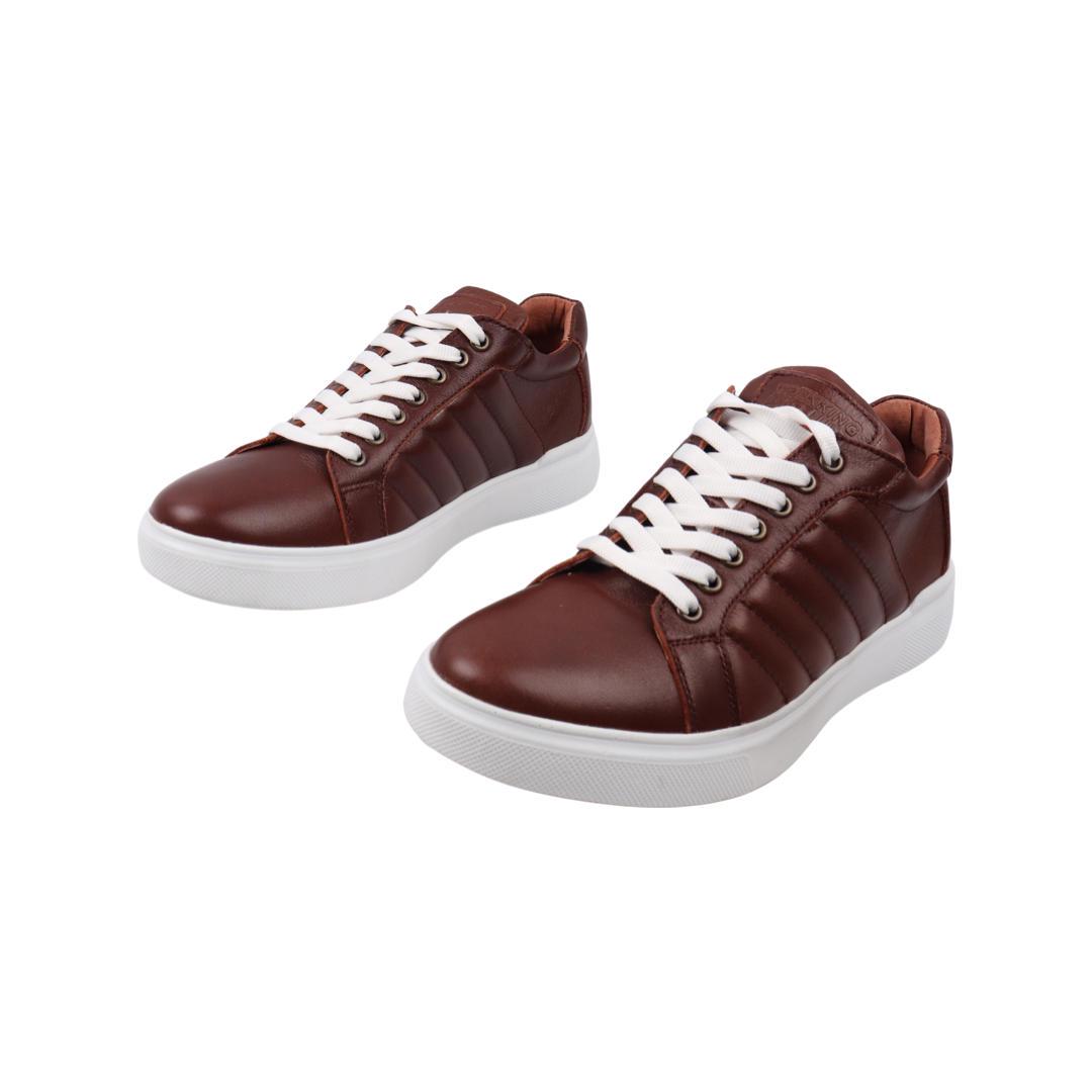Кеди чоловічі Maxus shoes зі шкіри р. 40 Коричневий (80-21DTC) - фото 5