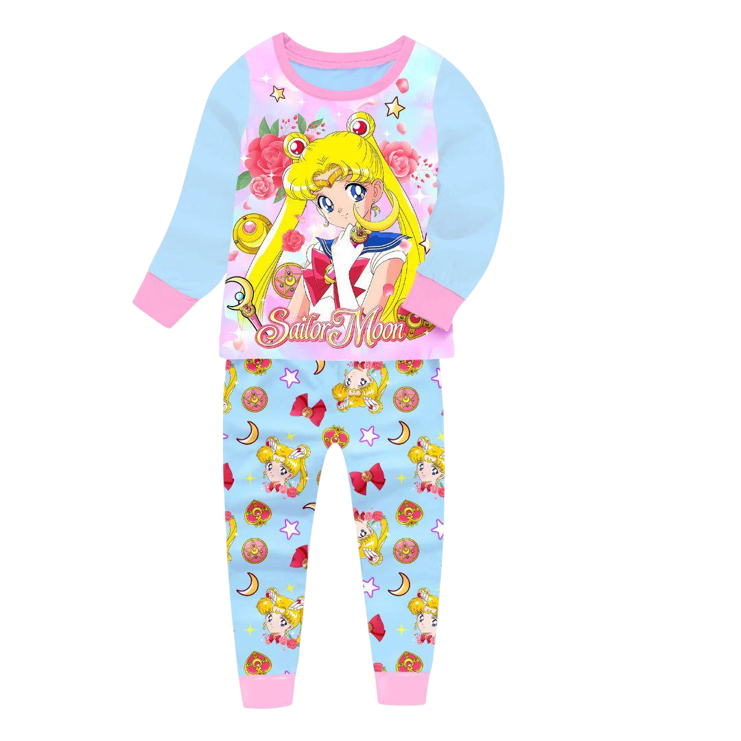 Пижама для девочек детская Сейлор Мун аниме SAILOR MOON светится в темноте 10 лет рост 134-140 см (104164621)