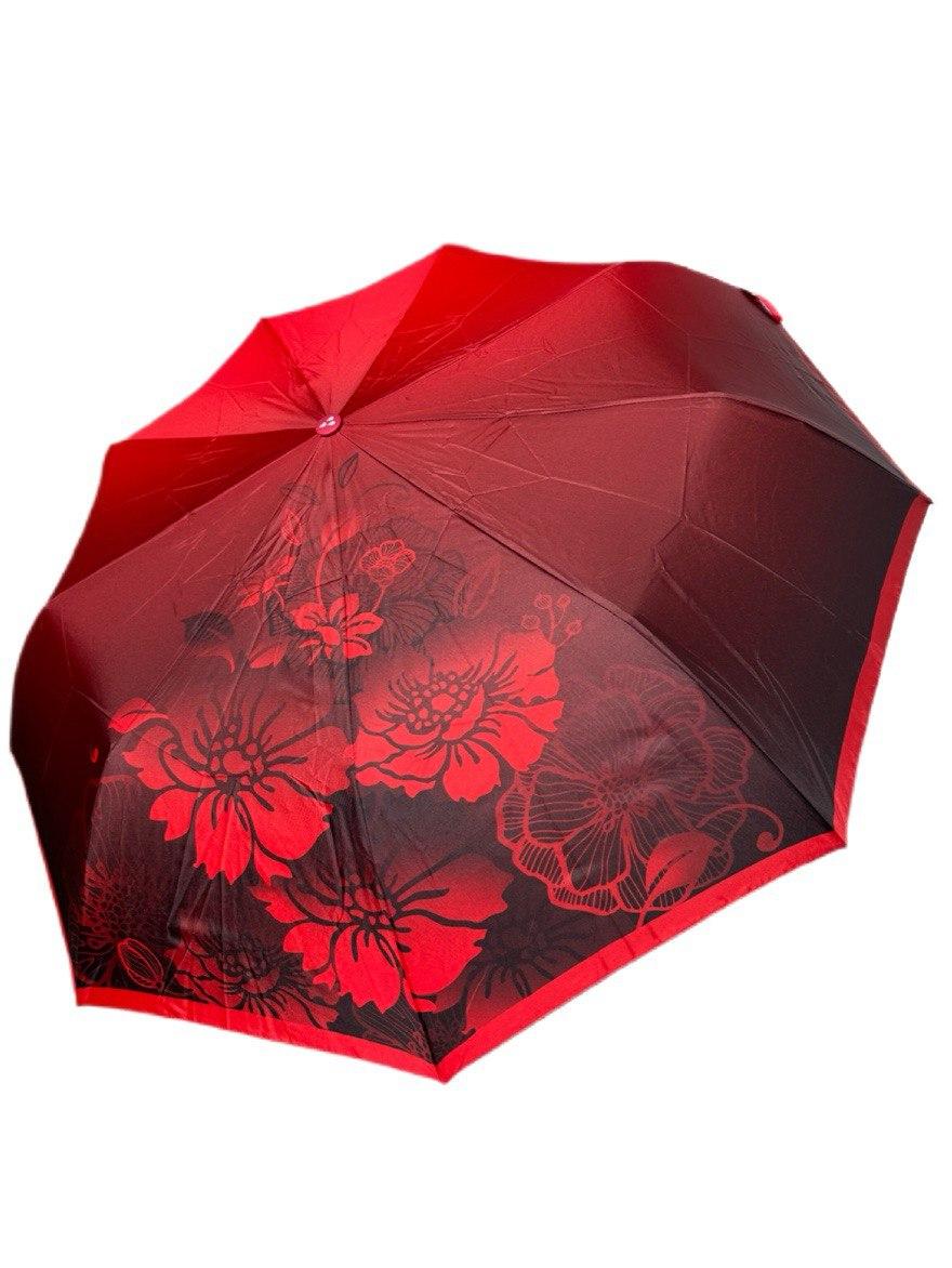 Парасолька жіноча напівавтоматична Срібний дощ 9 спиць Червоний (6025/5) - фото 1