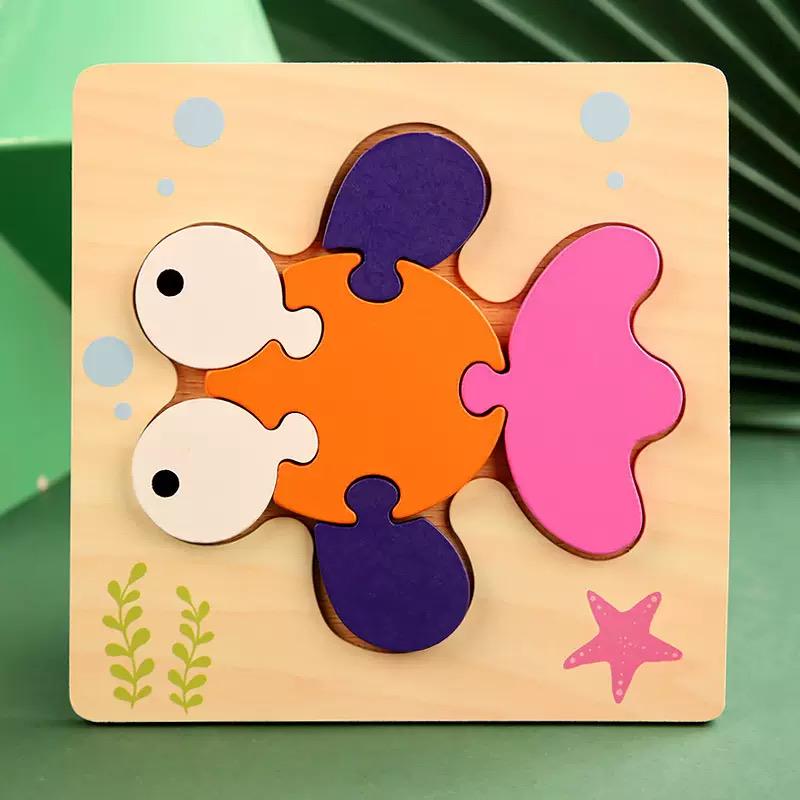 Пазл дерев'яний Рибка 15х15 см (203) Пазл дерев'яний Рибка 15х15 см (203)