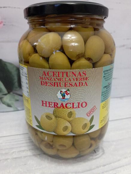 Оливки зелені без кісточок Heraclio у склі 835 г (27676532)
