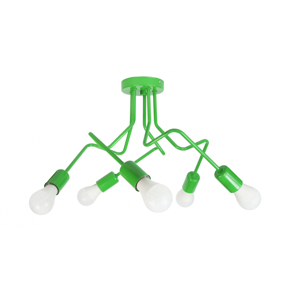 Потолочный светильник STESHA 5 в скандинавском стиле Green (PL-0000123 M/Green)