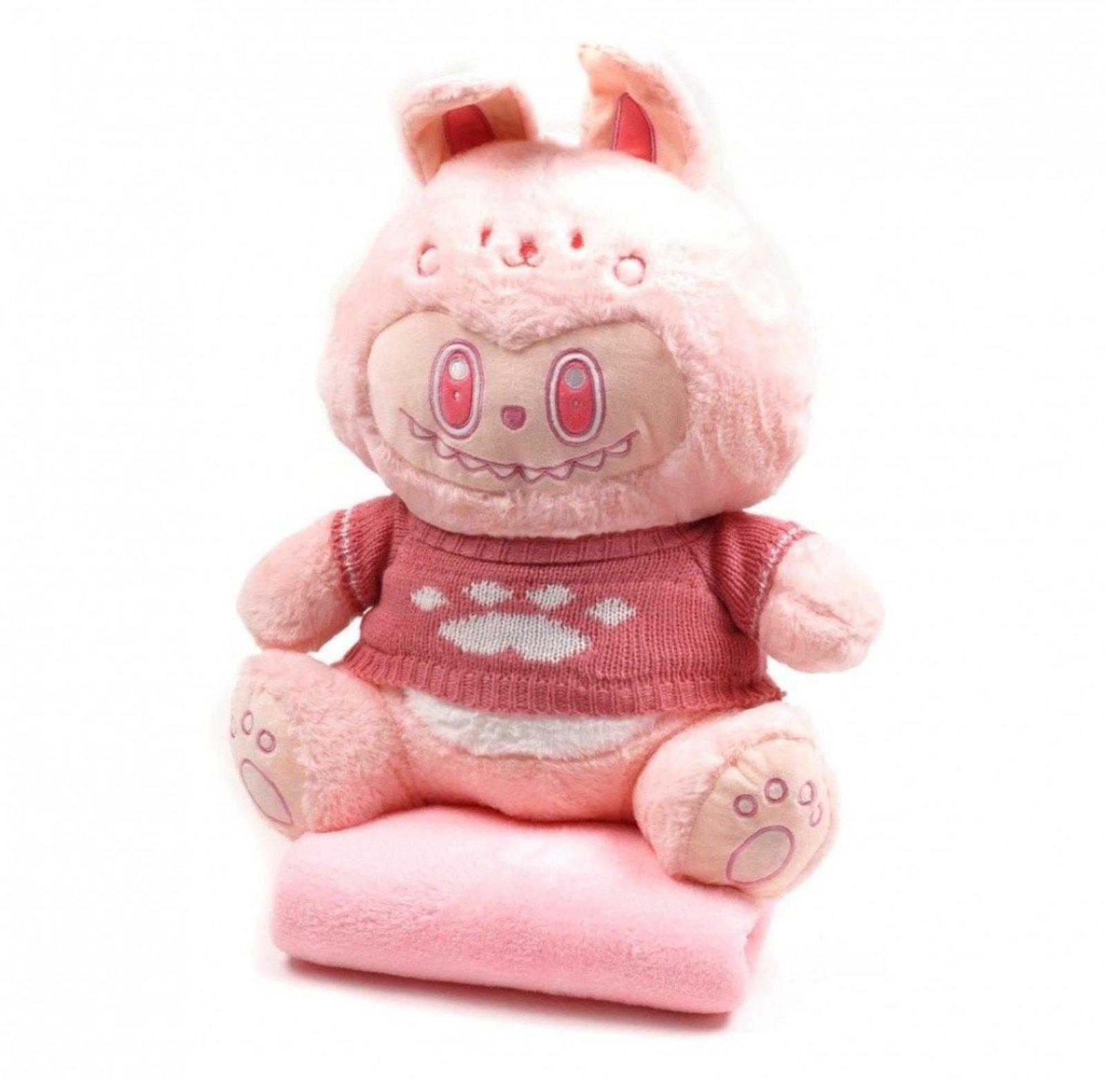 М'яка іграшка-подушка La bubu з пледом 110х160 см (27844306)