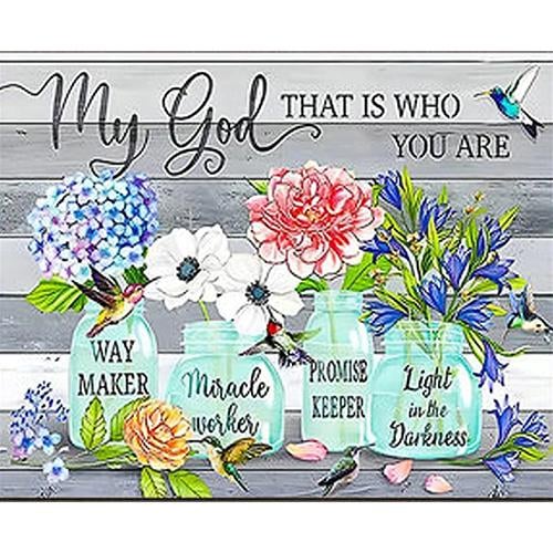 Алмазная мозаика Strateg Премиум Четыре букета 30x40 см (Str-HEG86905)