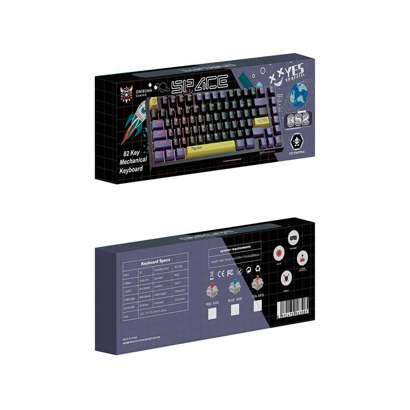 Клавиатура механическая игровая Onikuma G52 RGB переключатели Brown Switch (29850735) - фото 2 Клавиатура механическая игровая Onikuma G52 RGB переключатели Brown Switch (29850735) - фото 2