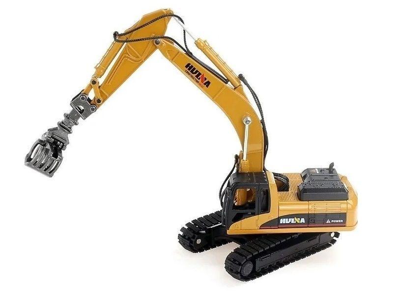 Машинка-экскаватор Hui Na Toys металлический с грейфером (1713) - фото 4 Машинка-экскаватор Hui Na Toys металлический с грейфером (1713) - фото 4