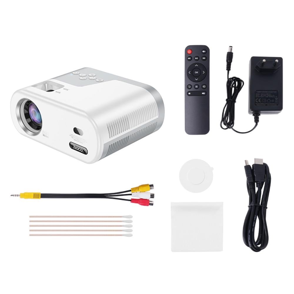 Проектор Hoco DT2 smart projector 2,4G/5G AUX/USB/AV/HDTV Бело-серый (24194266) - фото 6