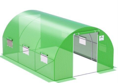 Теплица садовая 2-дверная 3х4,5х2 м 13,5 м2 Зеленый (003324)
