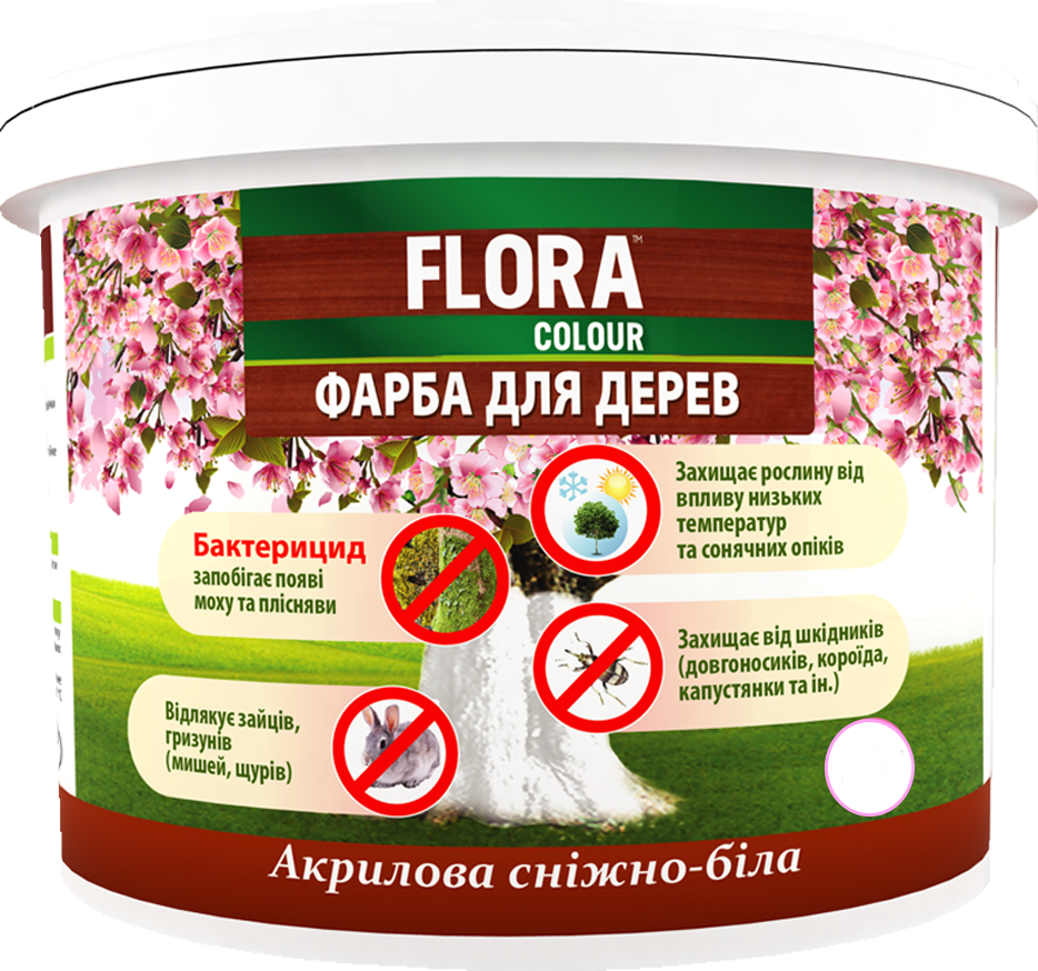 Краска акриловая Flora Colour для деревьев 4,2 кг (1775573518)