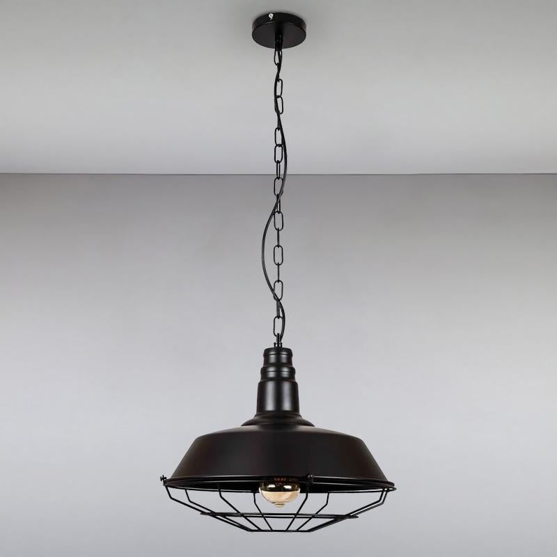 Люстра подвесная лофт Light House LS-15236-1 BK 360 на одну лампу Черный