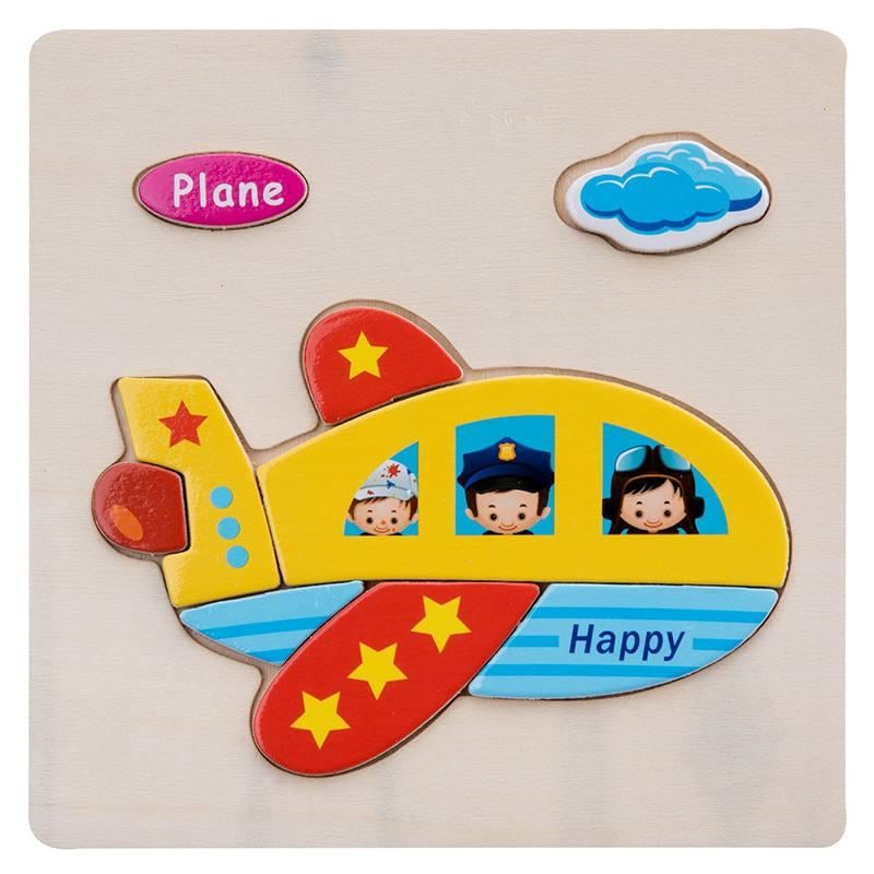 Деревянный пазл рамка-вкладыш Fun Game С178 Самолет (1741594688)