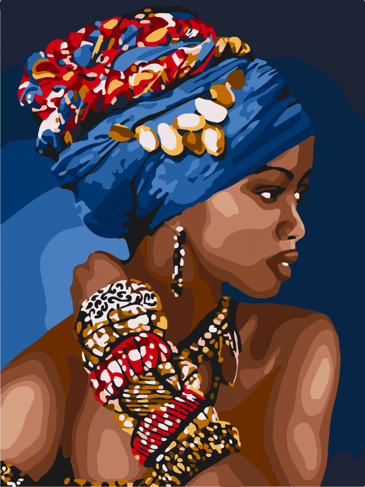 Картина по номерам African woman 30x40 см (10369-NN)