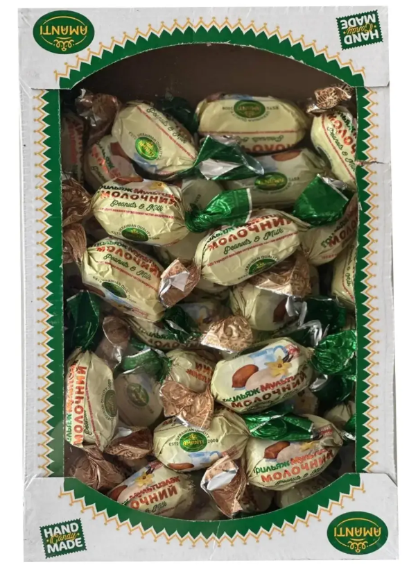Конфеты молочный мультизлаковый грильяж Amanti 1 кг Конфеты молочный мультизлаковый грильяж Amanti 1 кг