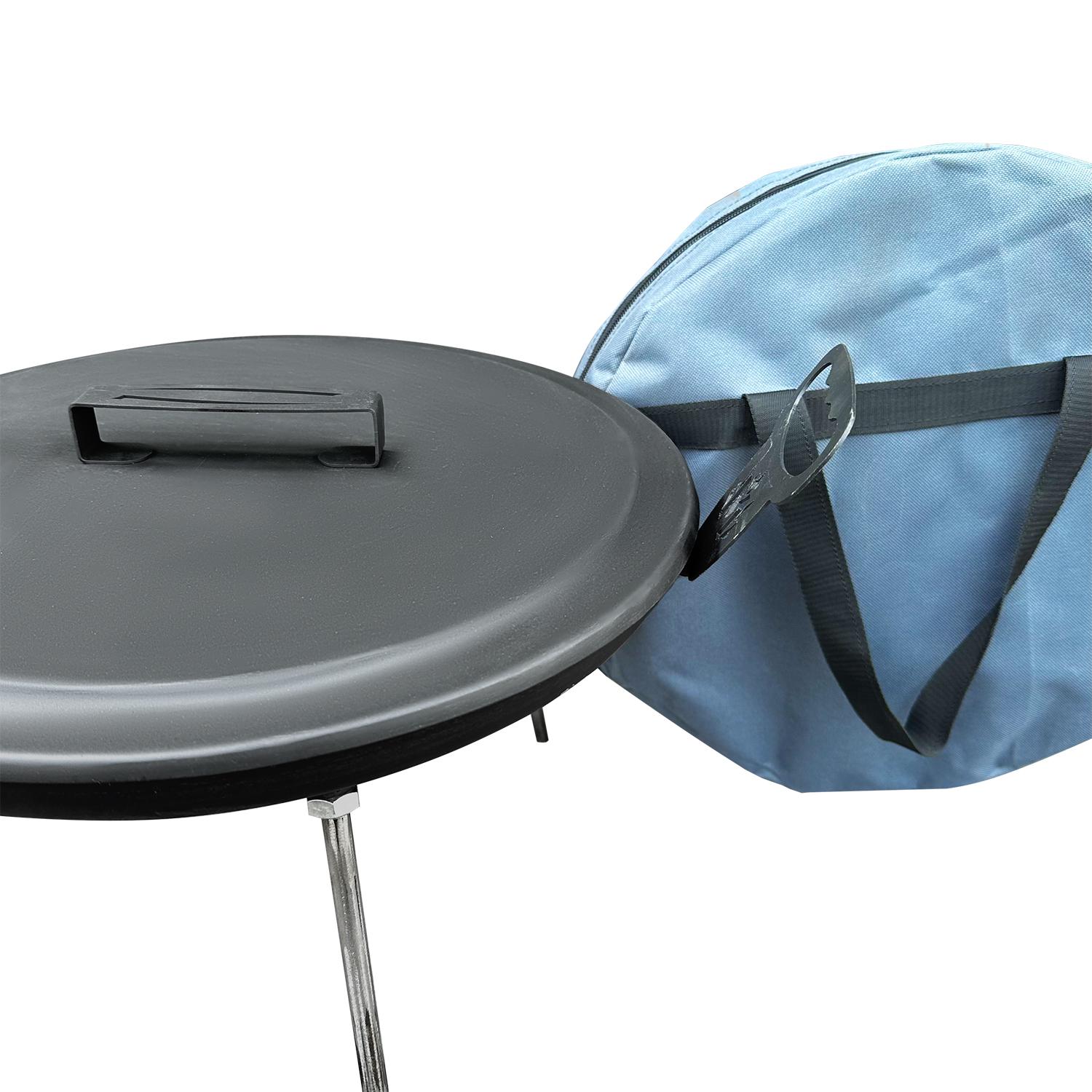 Сковорода из диска Mzavod Фрея стальная SDR-40K с крышкой и чехлом Черный (136-17-1080150100002) - фото 5 Сковорода из диска Mzavod Фрея стальная SDR-40K с крышкой и чехлом Черный (136-17-1080150100002) - фото 5