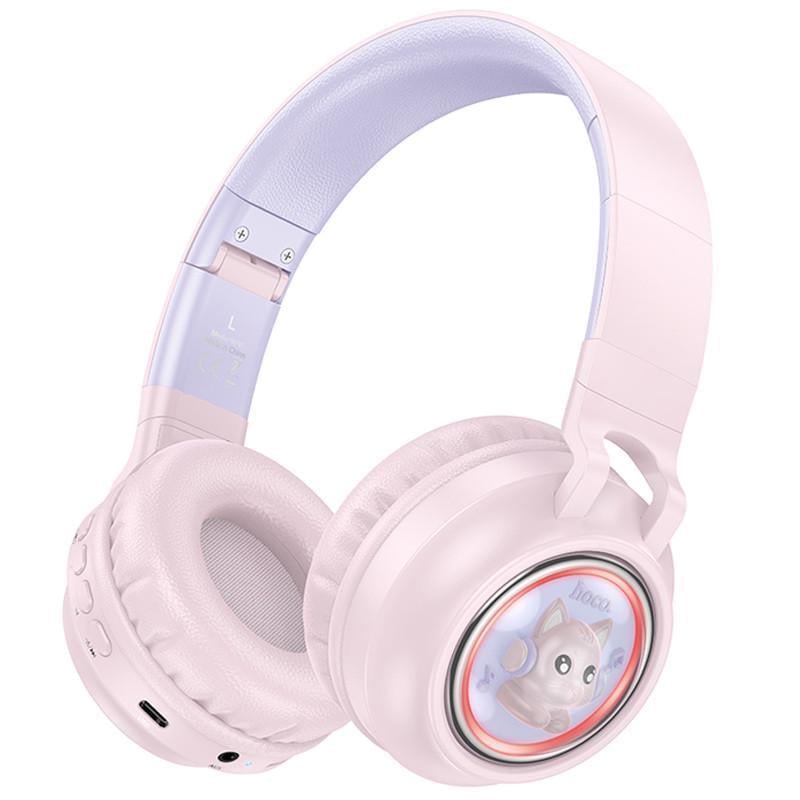 Наушники накладные беспроводные Hoco W50 Cute fun Pink (00000071301_2)