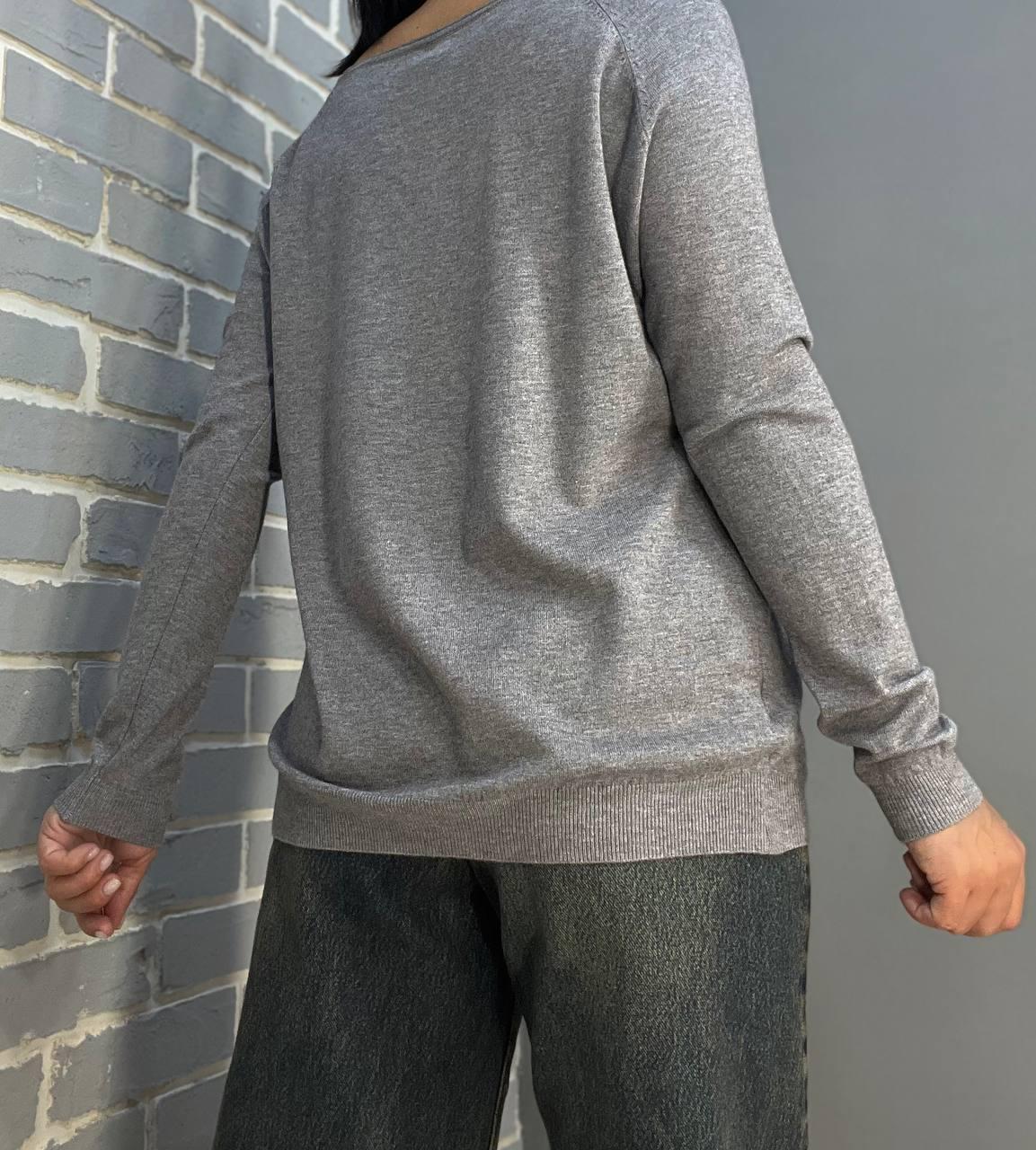 Джемпер женский ACCORDDREAM 9067 тонкий свитер россыпь камней OS Серый (958) - фото 7