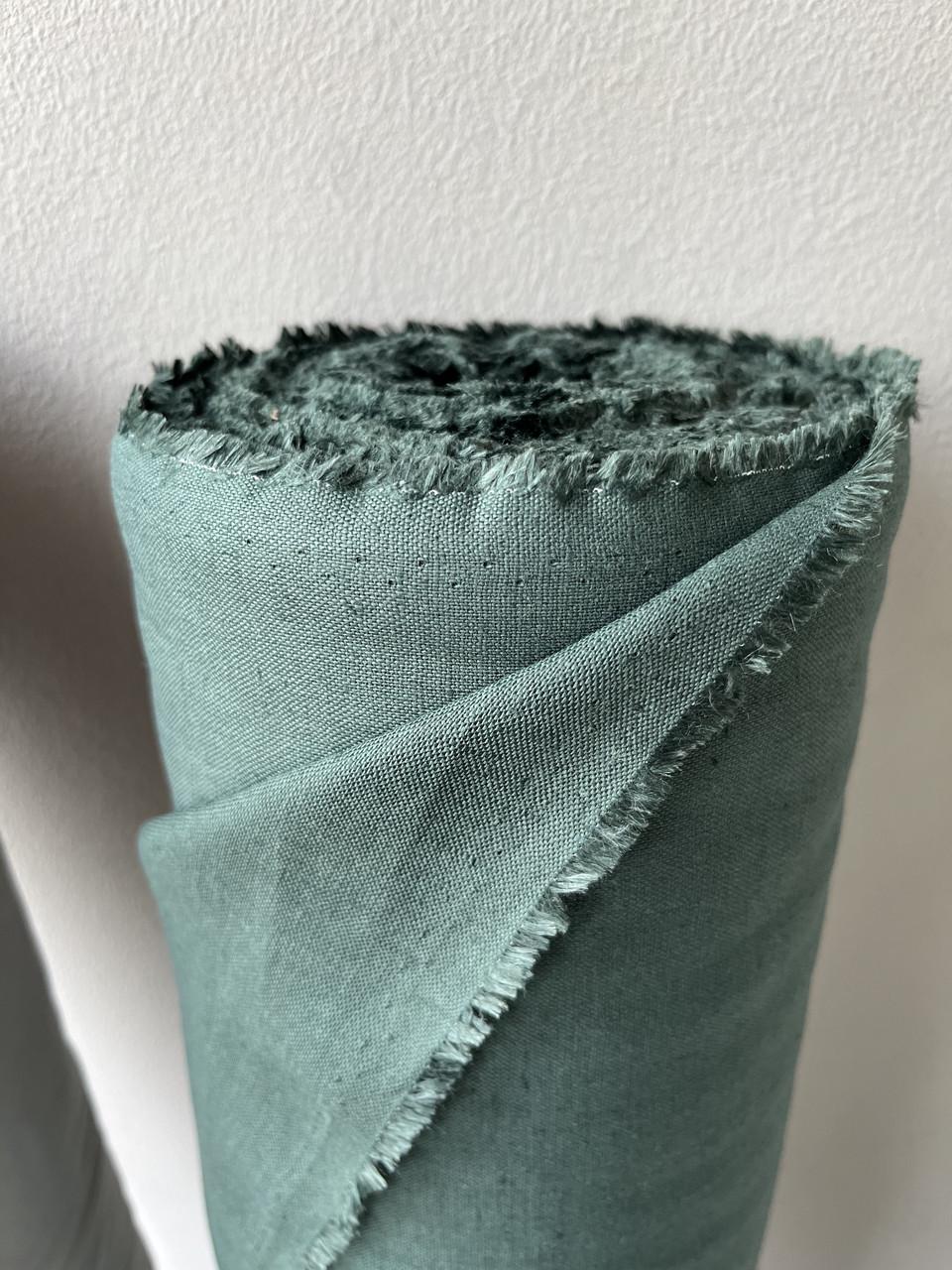 Ткань LINEN PLUS 52% льна и 48% хлопка 143 см 547 Зеленый - фото 2 Ткань LINEN PLUS 52% льна и 48% хлопка 143 см 547 Зеленый - фото 2