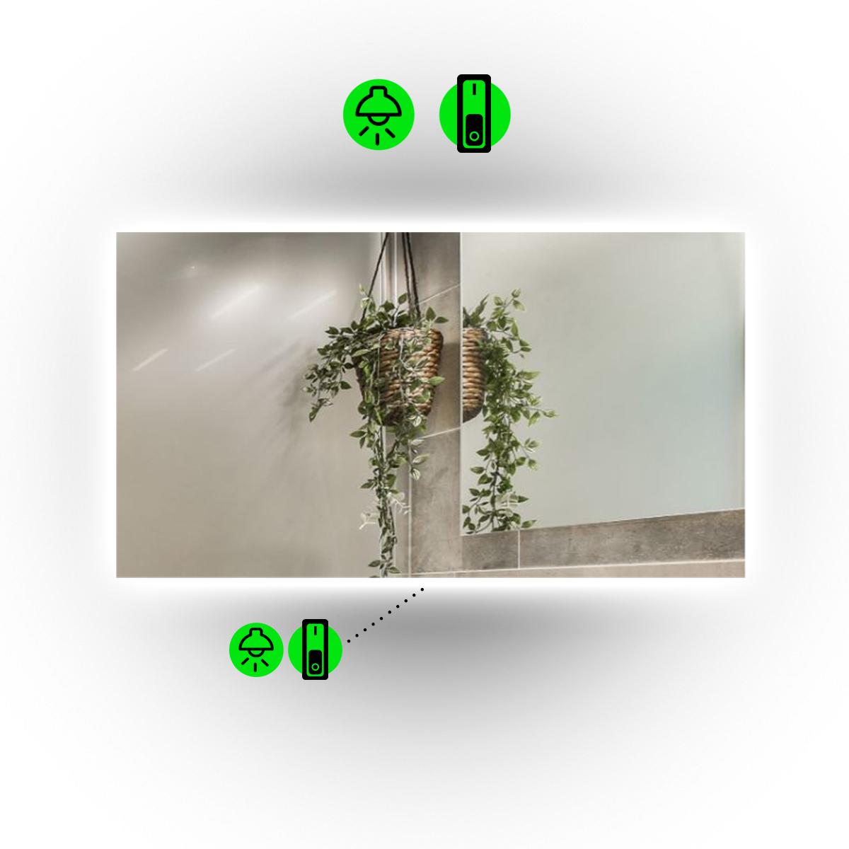 Зеркало с LED подсветкой Lucia с механическим включателем 80x70 см (Lucia/800x700/91/2/0)