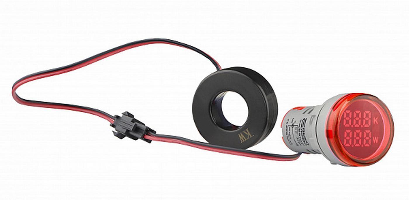 Светосигнальная арматура АСКО-УКРЕМ с индикатором потребляемой мощности тип B серии U-ADM-W круглая ᴓ22 мм Красный (00000055199)