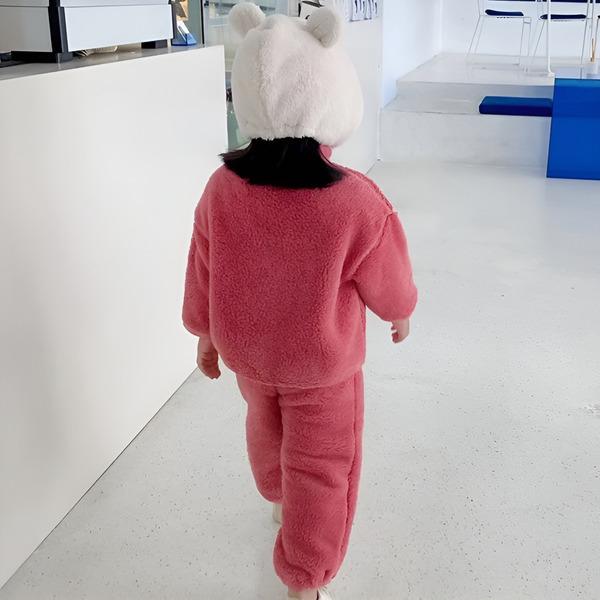 Костюм для дівчаток C00326-1 осінь/зима 92 см Рожевий - фото 4