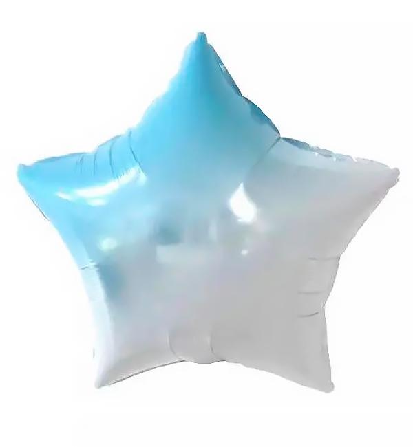 Воздушный шар Star Ø 45 см Голубой омбре (1353782)