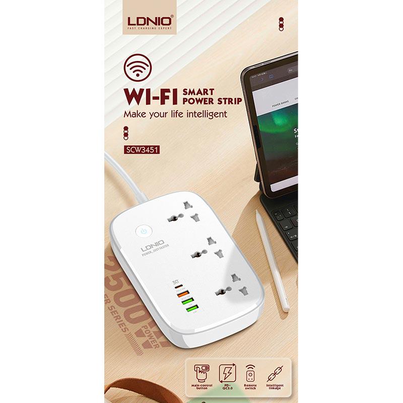 Подовжувач Ldnio SCW3451 2 м з Wi-Fi (10258989) - фото 11