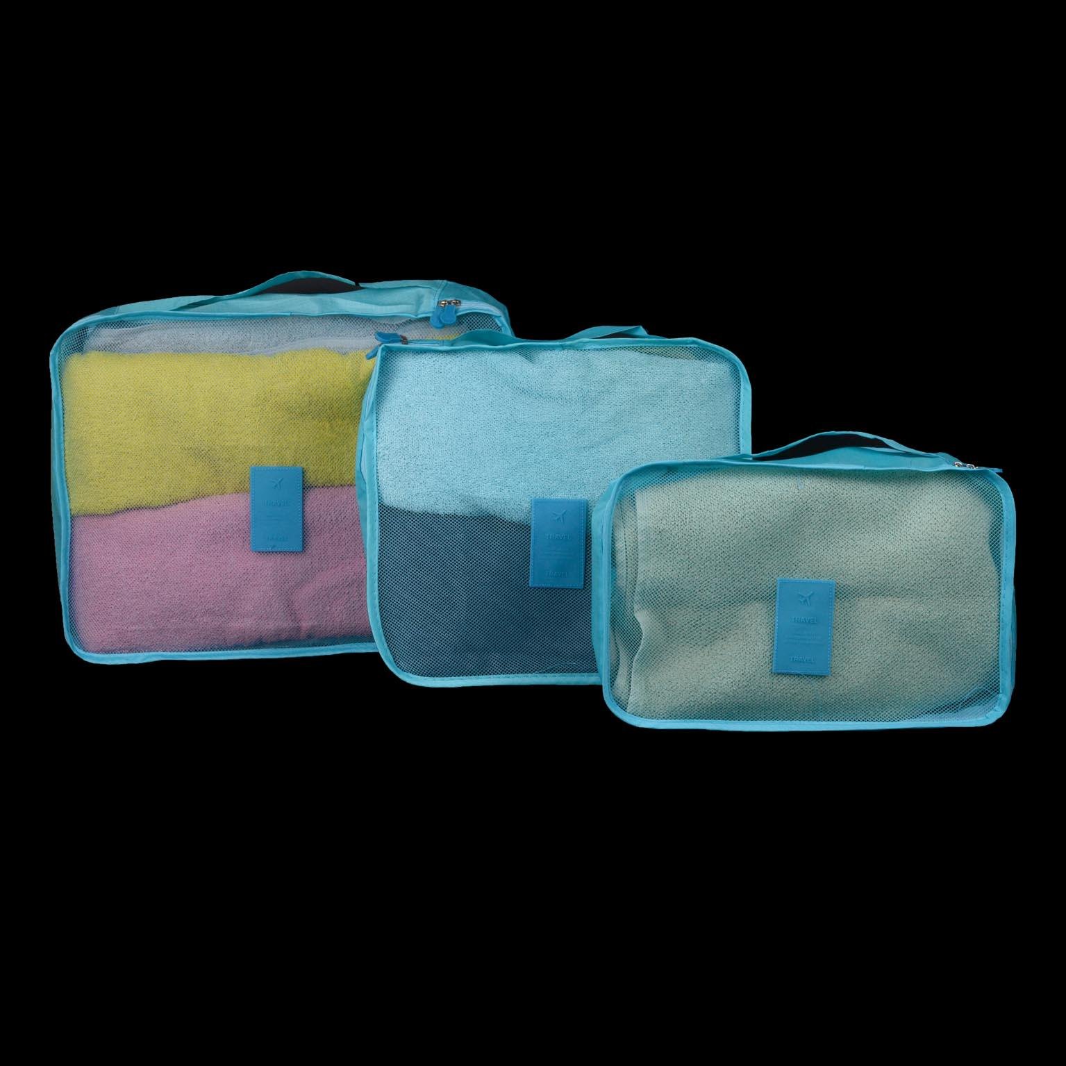 Набір органайзерів для подорожей та дому 6в1 нейлон водовідштовхувальний Блакитний (КДО-15-2) - фото 6