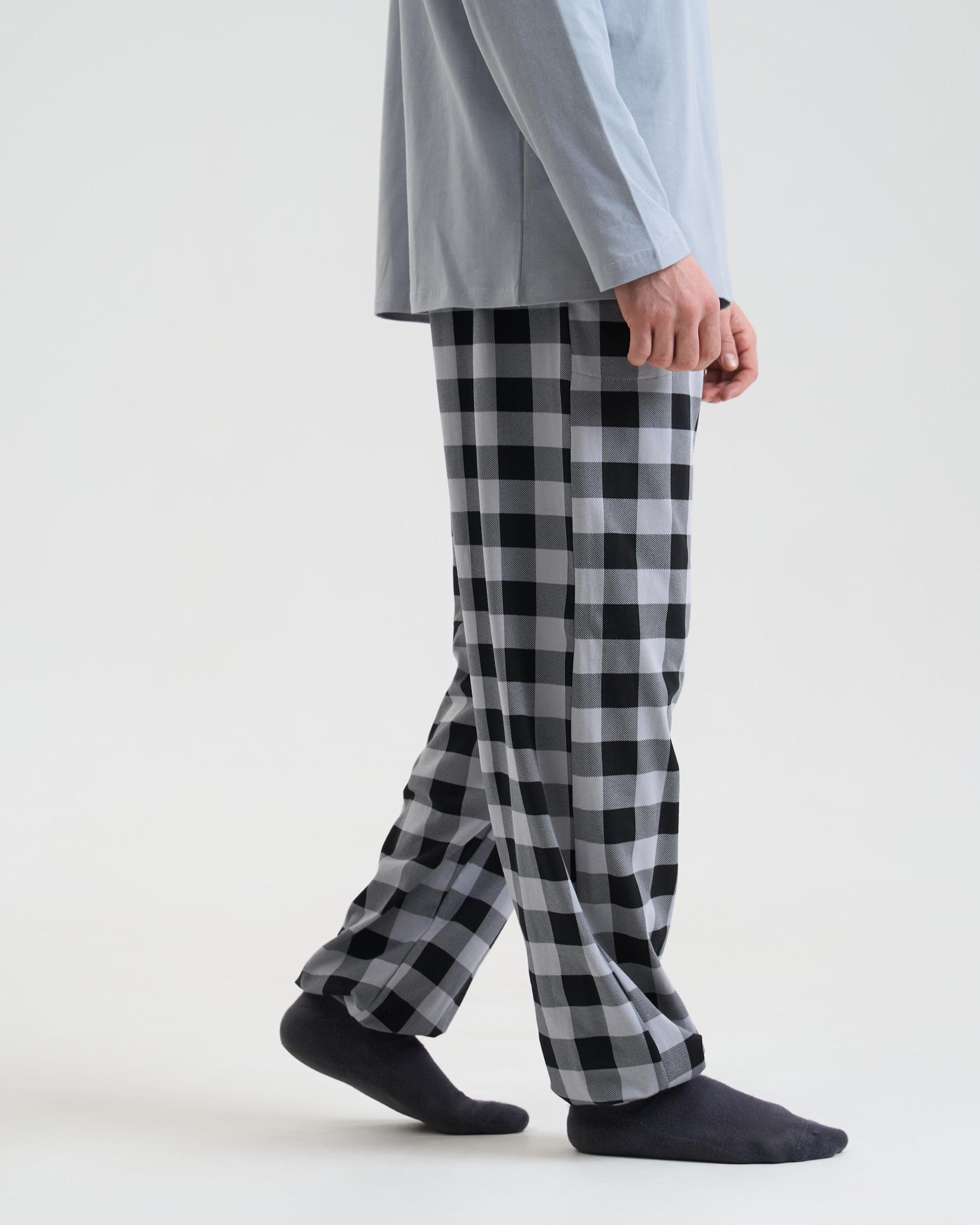 Піжами чоловіча Nicoletta 93936k в клітку 2XL Сірий (93936) - фото 4 Піжами чоловіча Nicoletta 93936k в клітку 2XL Сірий (93936) - фото 4