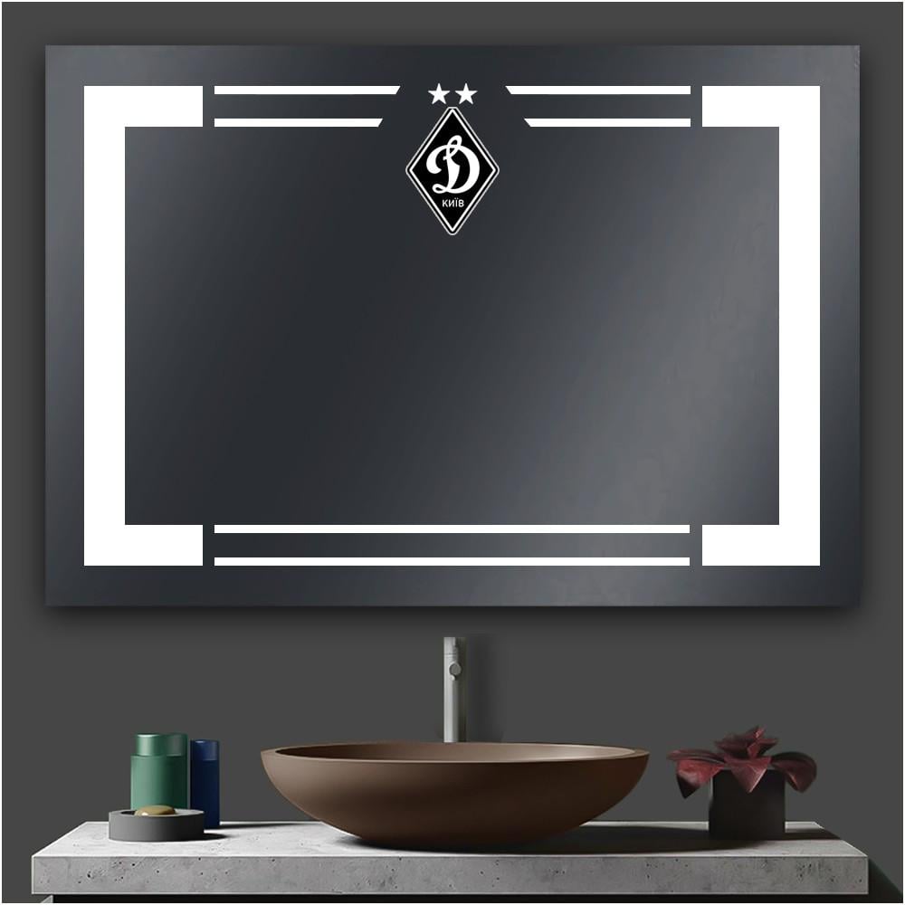 Зеркало Экватор ML-110 с логотипом "Динамо Київ" с подсветкой LED 60x80 см