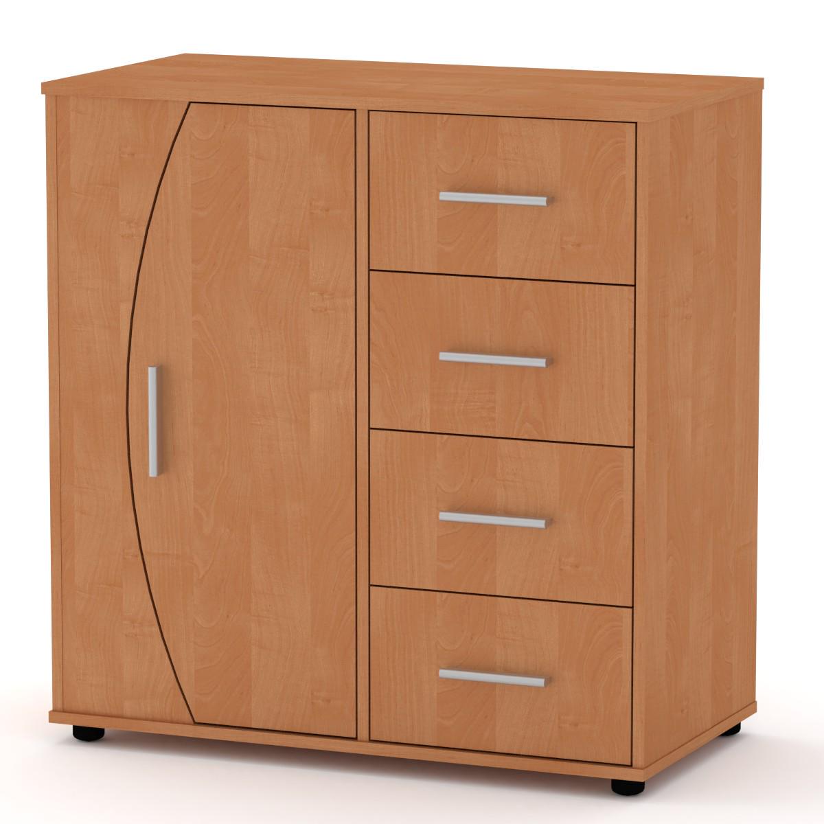 Комод для вещей МеблиКо 4-1-1 88х45х91 см Ольха (k-1132-5) - фото 1