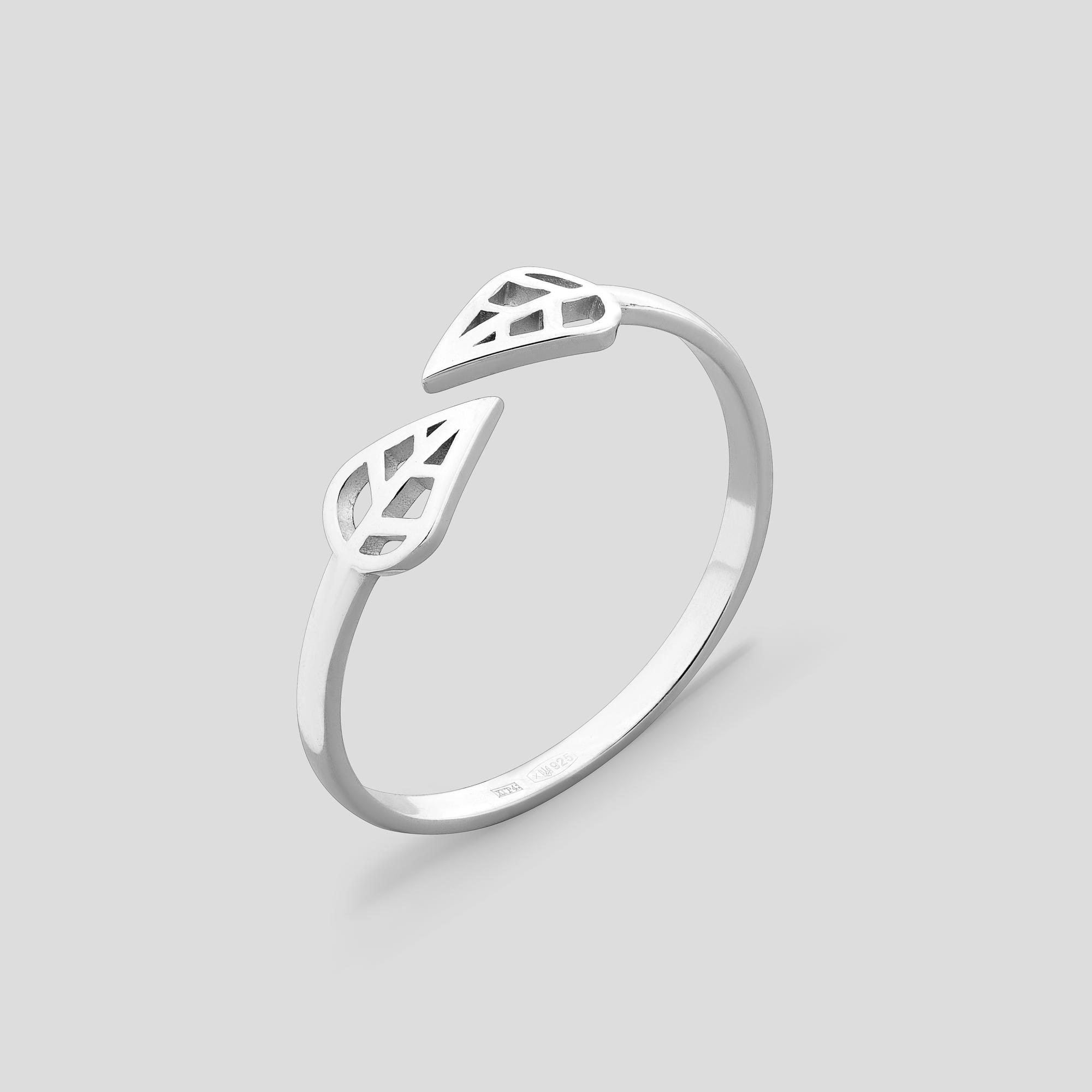 Серебряное кольцо Minimal Природная грация (16909)