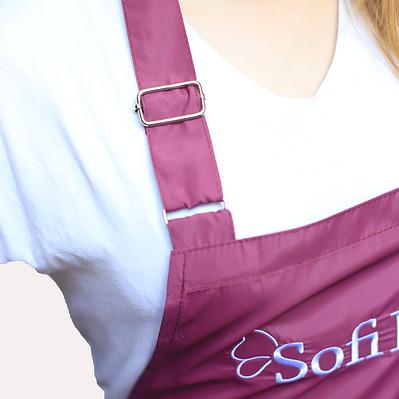 Фартух косметолога Sofi May з кишенею Бордовий - фото 3 Фартух косметолога Sofi May з кишенею Бордовий - фото 3