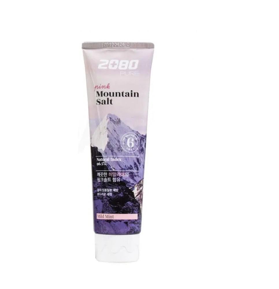 Зубна паста Dental Clinic 2080 Pure Mountain Salt Pink Mild Mint з рожевою гімалайською сіллю 120 г (8801046311493) - фото 2 Зубна паста Dental Clinic 2080 Pure Mountain Salt Pink Mild Mint з рожевою гімалайською сіллю 120 г (8801046311493) - фото 2