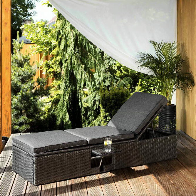 Шезлонг садовый Di Volio Asco Черный (23853385) - фото 6 Шезлонг садовый Di Volio Asco Черный (23853385) - фото 6