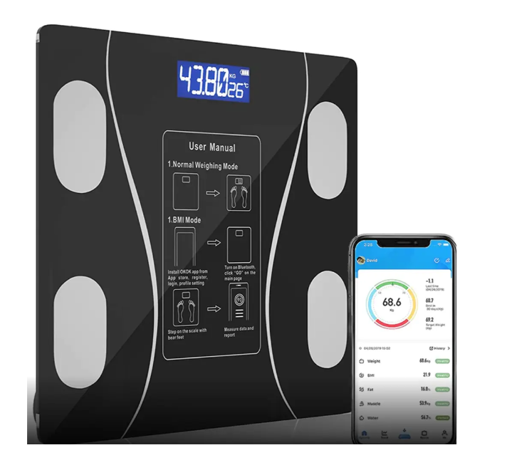 Ваги підлогові Scale One Смарт фітнес Bluetooth 180 кг Чорний (29041763) - фото 5 Ваги підлогові Scale One Смарт фітнес Bluetooth 180 кг Чорний (29041763) - фото 5